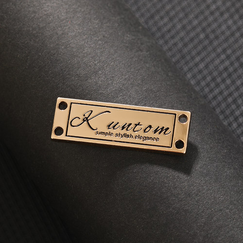 厂家直供服装箱包链条镂空铁牌