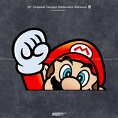 马里奥兄弟车贴任天堂游戏卡通汽车反光贴纸超级玛丽电动车装 饰贴