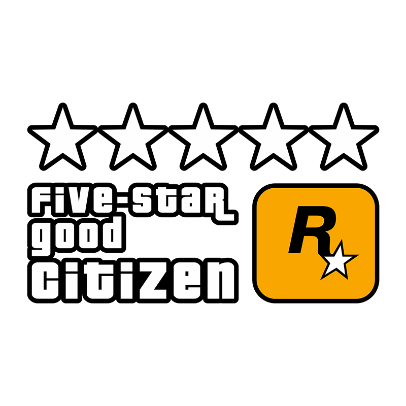 汽车贴纸个性创意GTA五星好市民R星车贴电动车身划痕遮挡反光贴花