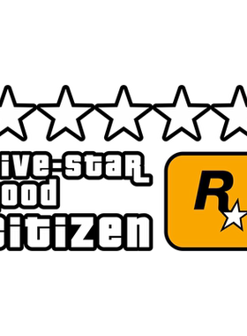 GTA五星好市民R星反光贴纸