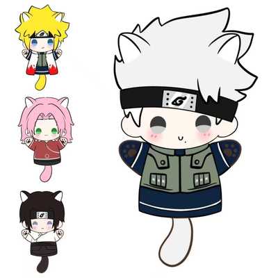 佐助鸣人自来也卡卡西毛绒玩偶