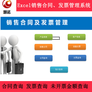 慧诺 Excle表格销售合同发票统计查询管理未开票已开票查询打印