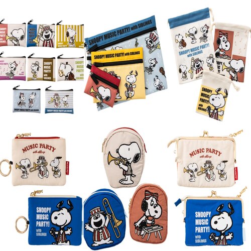 予定包邮 日本Snoopy史努比乐队系列 盲盒零钱包收纳包