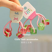 西瓜方块儿童皮筋女童绕绕发绳头绳宝宝高弹力不伤发小女孩发圈