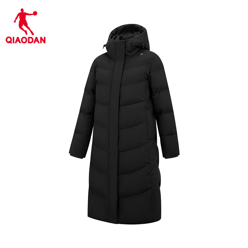 乔丹长款羽绒服女蓄热保暖大衣抗静电防泼水运动外套QDEGM2261459,运动服/休闲服装,运动羽绒服,淘宝优惠券,粉丝福利购,淘宝优惠卷