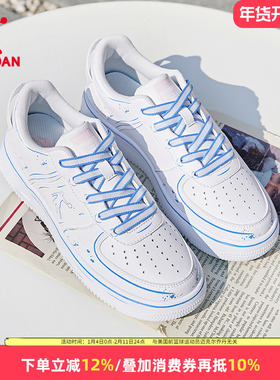 乔丹女鞋运动板鞋2025夏季新款小白鞋百搭时尚白色鞋子涂鸦潮流鞋