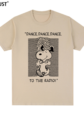 Joy Division印花短袖T恤Woodstock快乐分裂小分队史努比联名男女