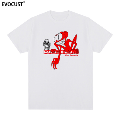 电台司令Radiohead短袖T恤复古卡通印花摇滚乐队朋克美式男女情侣