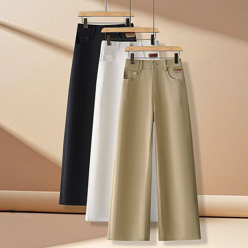 时尚窄版阔腿裤女2026春秋季新款松紧腰宽松显瘦休闲九分直筒裤子,女装/女士精品,休闲裤,淘宝优惠券,粉丝福利购,淘宝优惠卷