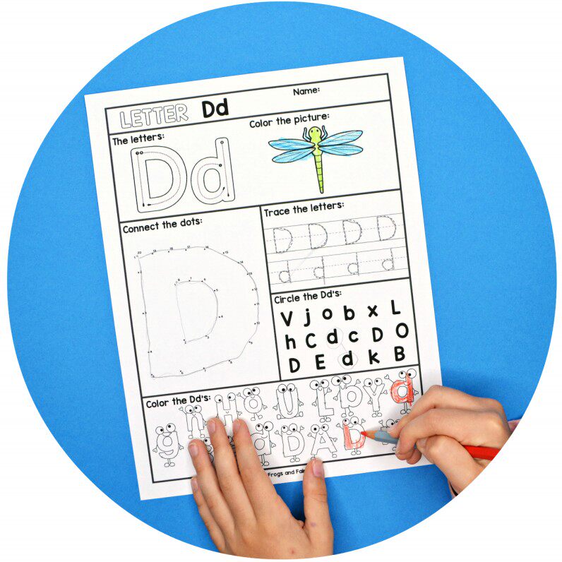 幼儿童英语自然拼读26个字母涂色精细动作绘画趣味游戏训练作业纸