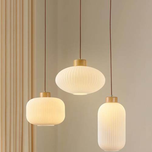 北欧简约日式侘寂风餐厅吊灯