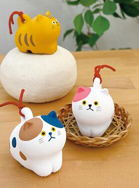 福猫土铃日DECOLE粗陶制福虎幸运