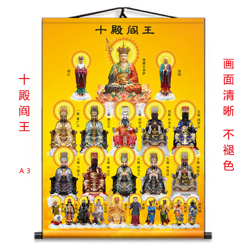 十殿阎王神像挂画阎王爷挂画