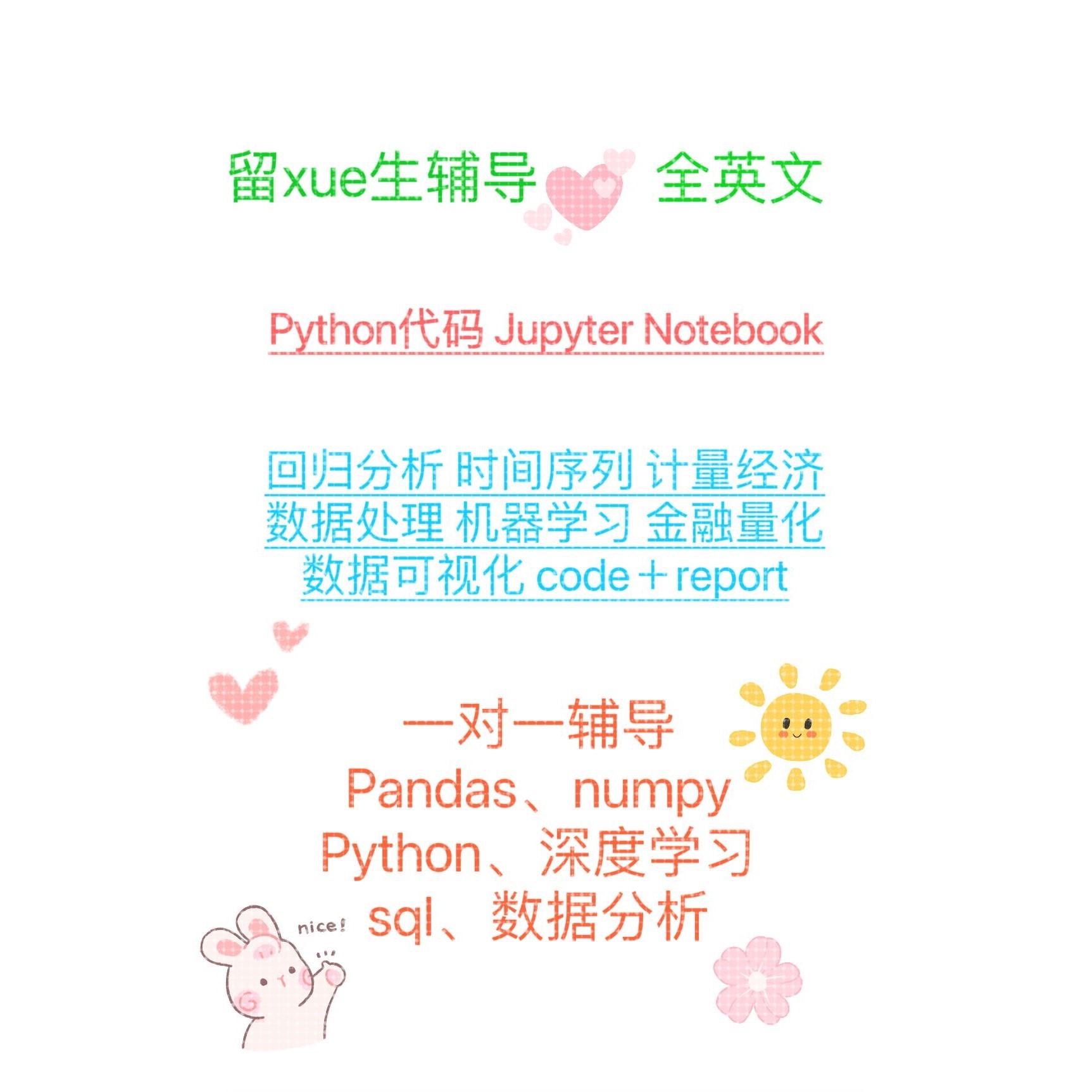 Python代编程jupyter数据可视化database数据库SQL算法机器学习