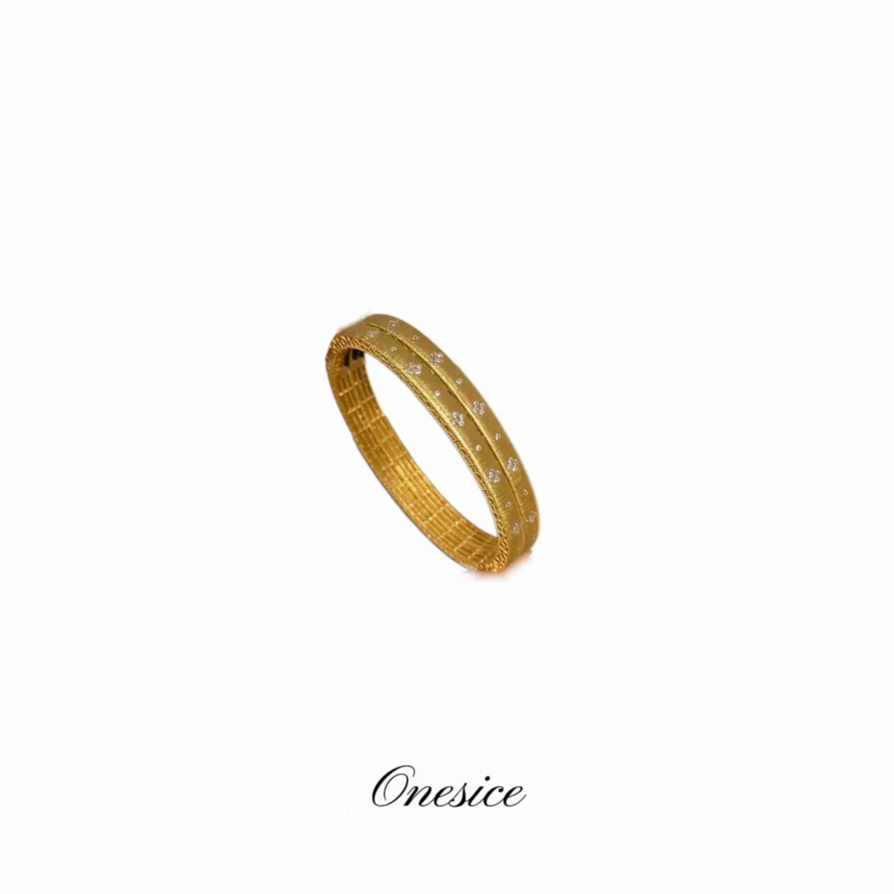 Onesice 【古法拉丝四叶手镯