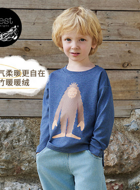 Nest Designs PR小云朵儿童圆领套头长袖T恤男女童上衣百搭春夏