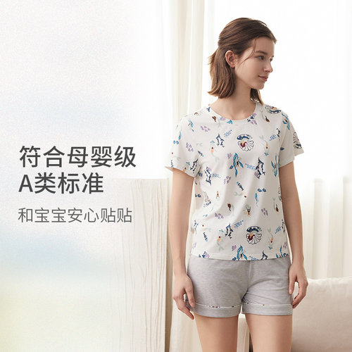 NestDesigns女士短袖短裤睡衣