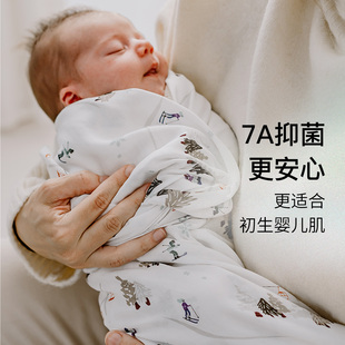Nest Designs新生儿防惊跳纱布包巾婴儿宝宝襁褓秋冬包被包单浴巾