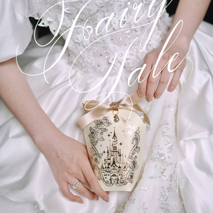 Danny画画 原创手绘公主城堡系列烫金工艺婚礼糖盒喜糖盒