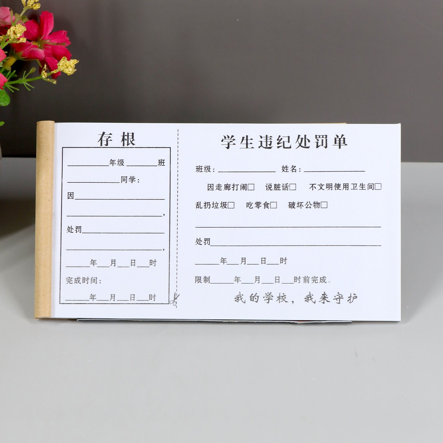 学校违纪处罚单定制决定书