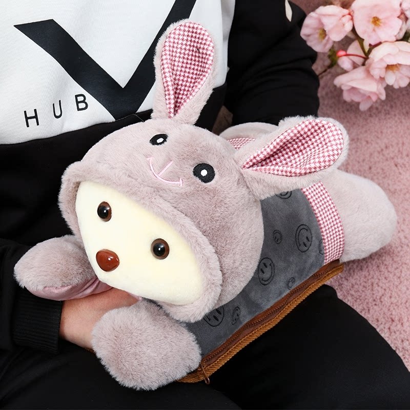 卡通充电防爆电热水袋毛绒可爱暖宝宝暖手宝女热敷肚子暖宫电暖宝