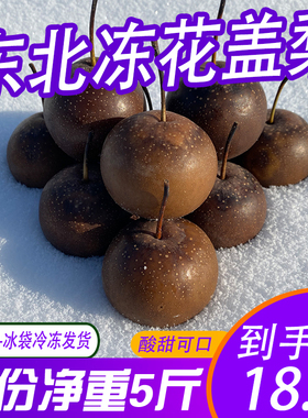冻花盖梨 东北特产年货酸甜花盖梨软梨大黑梨秋子梨 细腻无渣多汁