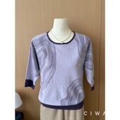 2026时尚 女春秋宽松中老年气质上衣 针织衫 洋气妈妈装 圆领蝙蝠袖