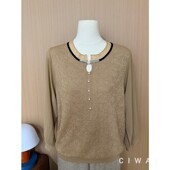 长袖 针织衫 女套头气质中老年女装 2026洋气妈妈装 时尚 上衣盘扣镂空