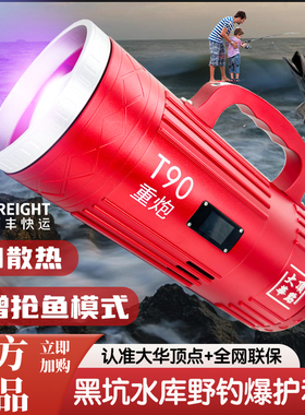 北京大华顶点T90重炮大功率激光镭射炮钓鱼灯黑坑野钓夜钓灯