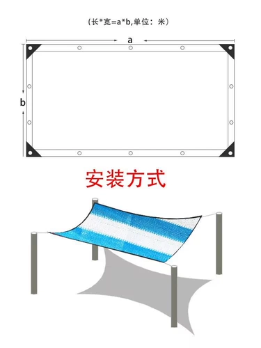 Синий затенение чистого шифрования, солнцезащитный крем сетка на открытом воздухе.
