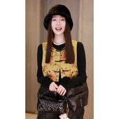 高级感超好看国风羽绒马甲女冬季 超好看刺绣外套潮 今年流行新中式