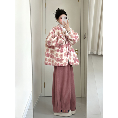 超好看的初冬外套羊羔毛立体花朵