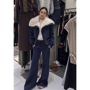 巨好看的加绒大毛领卫衣休闲时尚高级感运动服韩系一整套深冬穿搭