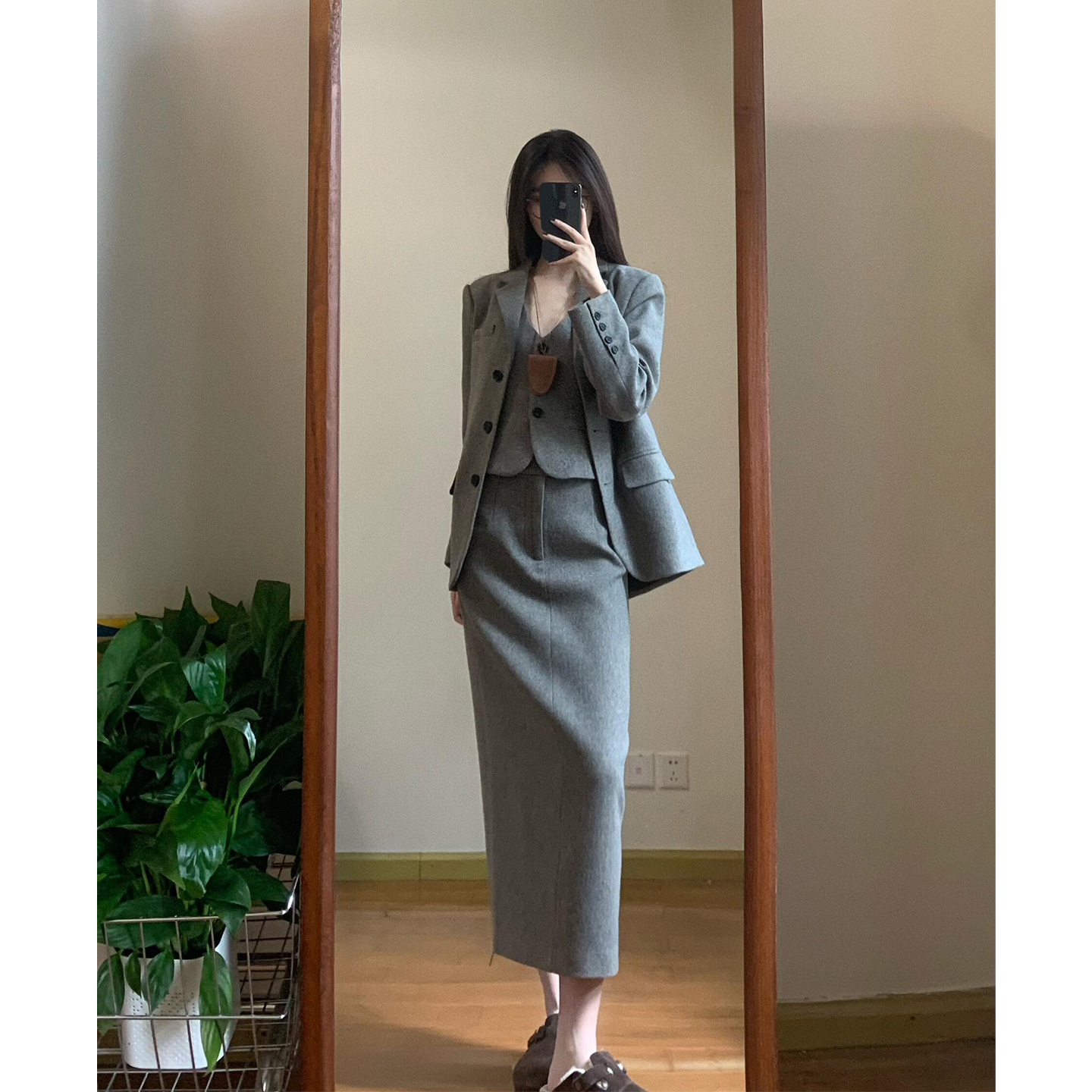 秋季女套装时髦洋气通勤气场强大