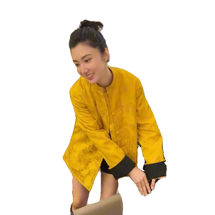 新中式国风刺绣外套女秋冬高级感小香风气质名媛复古别致盘扣上衣