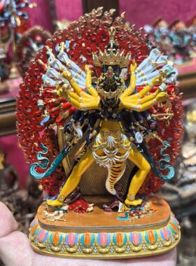 时轮金刚/堆科/堆柯/15cm精品彩绘佛像藏传密宗佛堂摆件/大威德