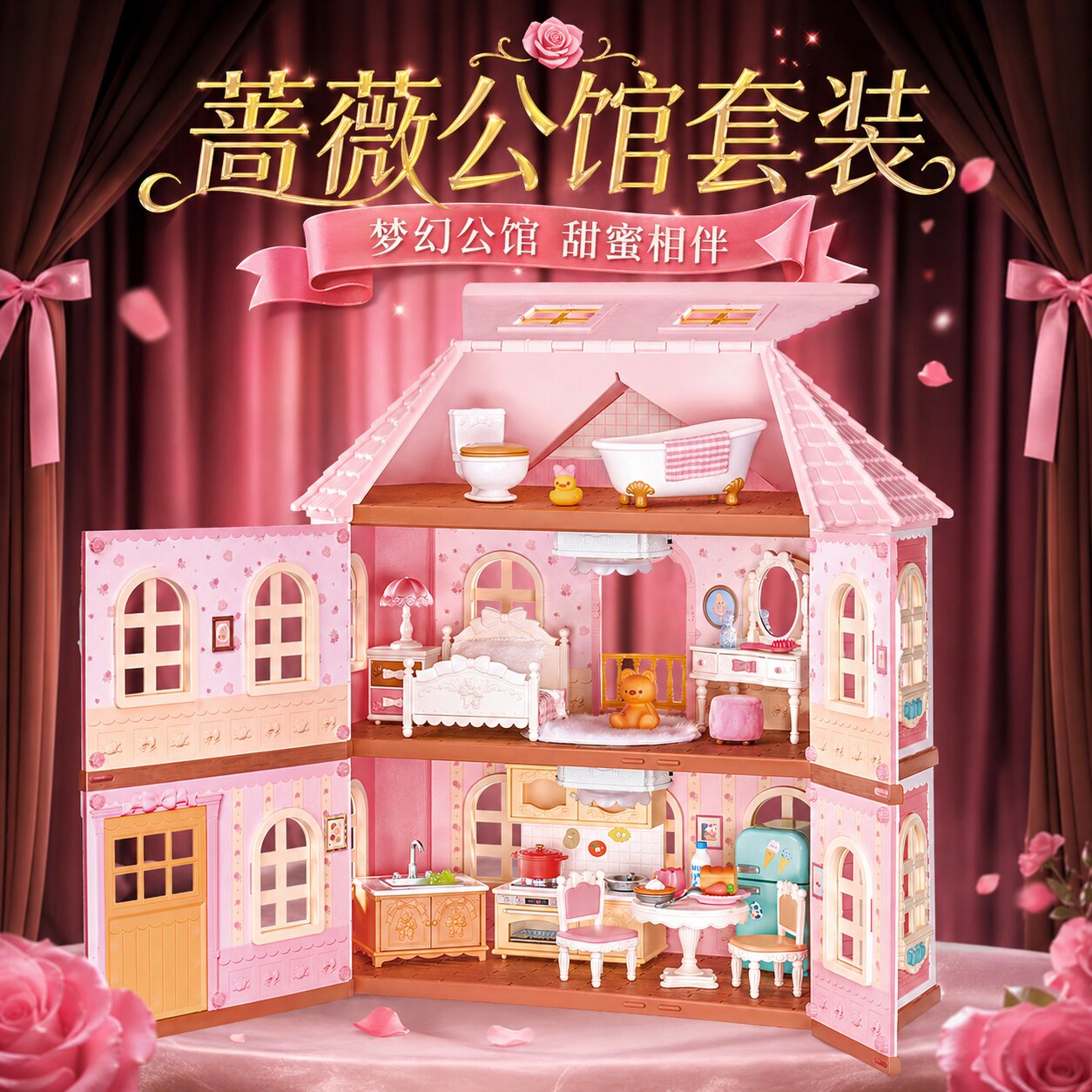 若来蔷薇公馆套装女孩微