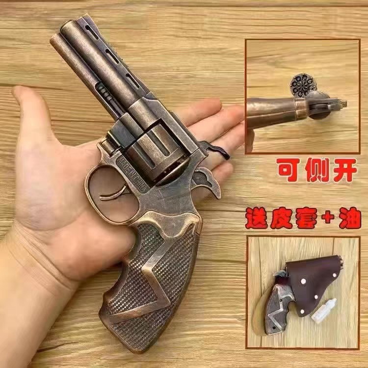 80后怀旧全金属左轮响枪玩具图片