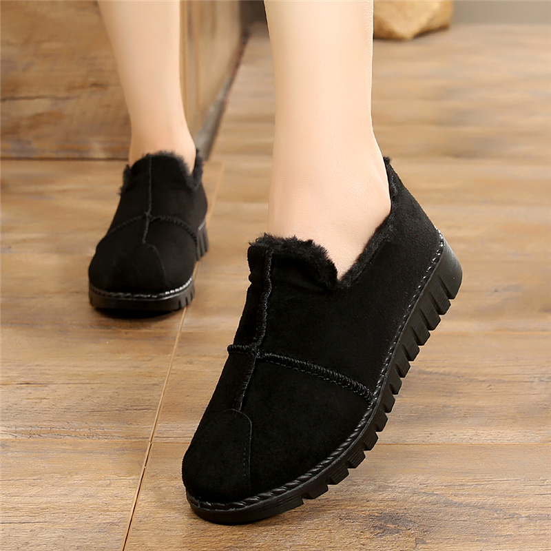 老北京冬季软底舒适保暖妈妈鞋