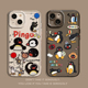 pingu企鹅适用iPhone14苹果15promax手机壳13卡通16可爱12透明17女pro新款 x趣味xs全包11防摔xr个性 8套plus