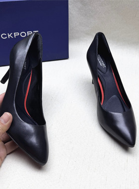 Rockport/乐步正品撤柜尖头高跟舒适工作时装鞋女春新款羊皮单鞋M