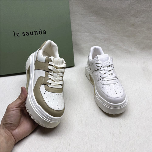 le saunda/莱尔斯丹5M撤柜时尚厚底气垫舒适休闲女鞋新款牛皮单鞋