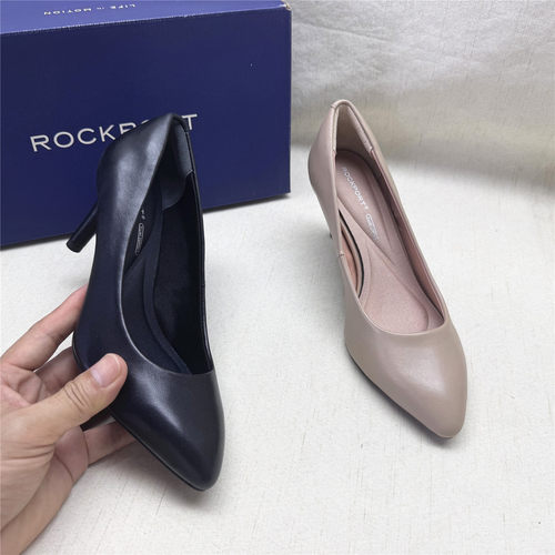 Rockport/乐步撤柜正品尖头高跟舒适不累脚时装女鞋新款羊皮单鞋