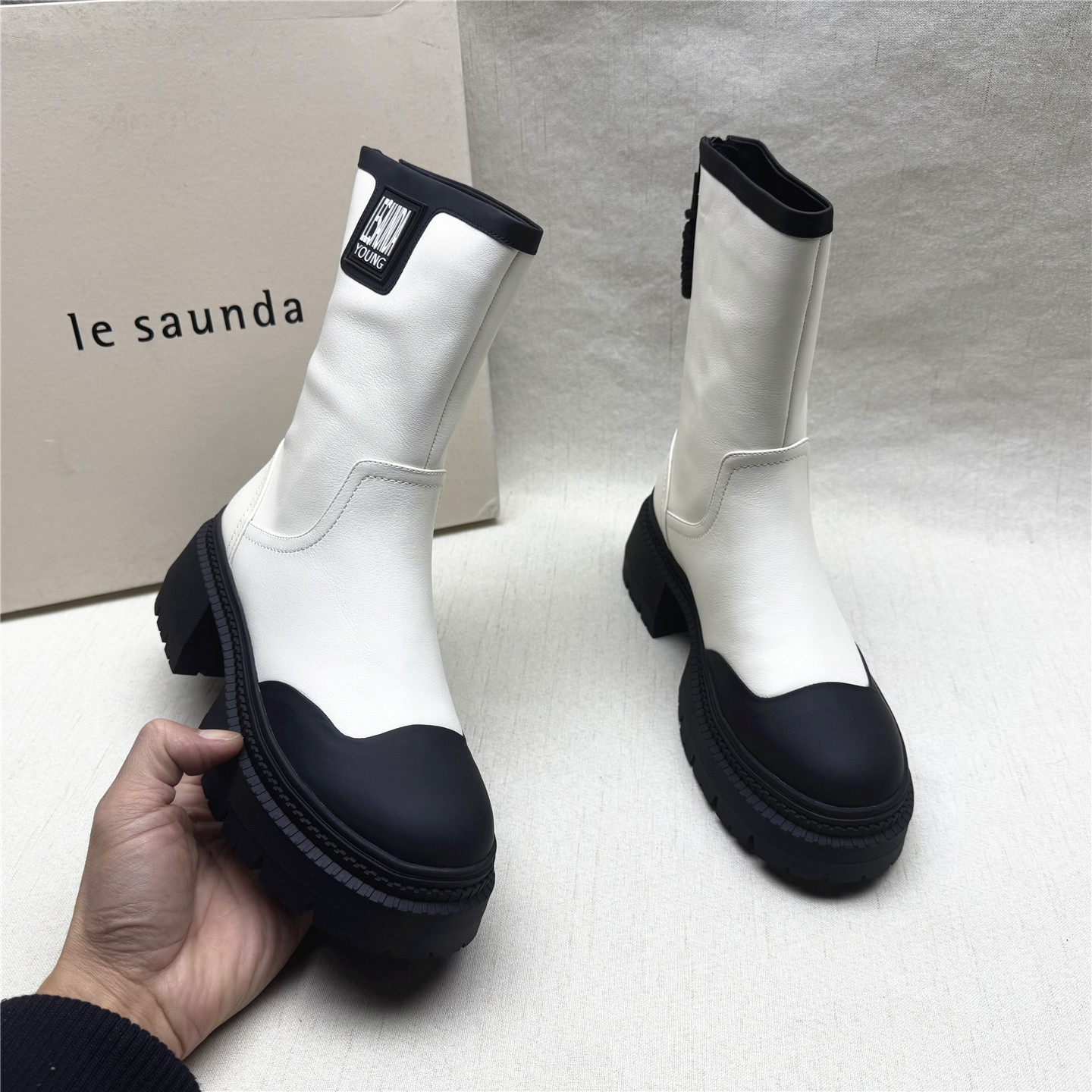 莱尔斯丹真皮舒适孤品捡漏时装靴