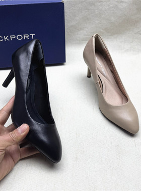 Rockport/乐步撤柜正品舒适气垫能跑步高跟鞋女新款羊皮单鞋M版