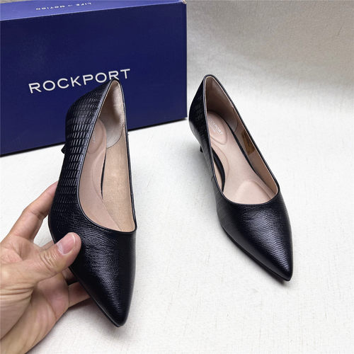 Rockport/乐步正品撤柜时尚尖头细跟时装鞋女新款牛皮单鞋清仓M