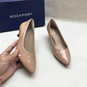 乐步撤柜正品 气质不累脚尖头细跟女鞋 新款 Rockport 真皮白宫单鞋