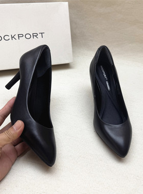 Rockport乐步撤柜正品尖头高跟舒适时装鞋新款微瑕羊皮浅口单鞋M