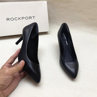 Rockport乐步撤柜正品尖头高跟舒适时装鞋新款微瑕羊皮浅口单鞋M