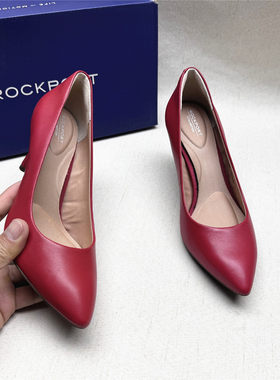 Rockport/乐步正品撤柜尖头高跟时装鞋女春新款牛皮舒适单鞋清仓M